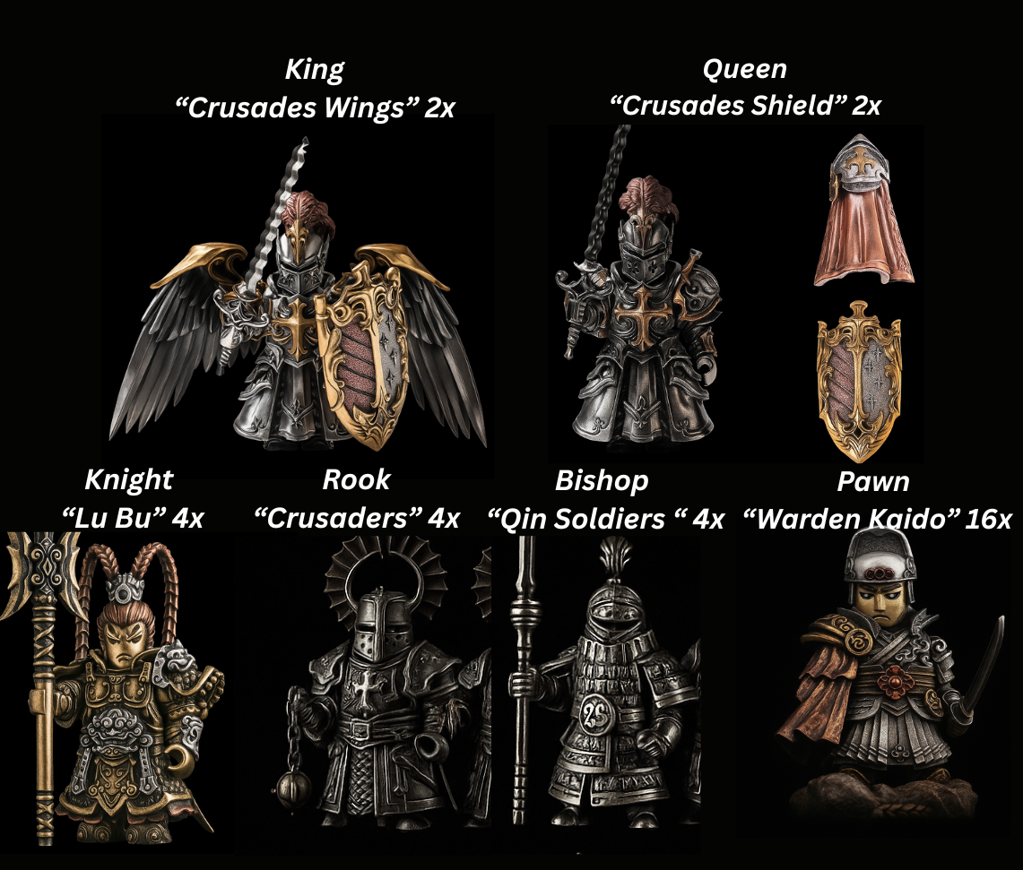 Warrior Steel "Battle Of Army's" Chess Piece Set